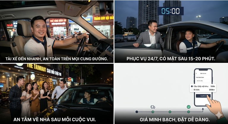 thuê tài xế theo giờ cầu giấy