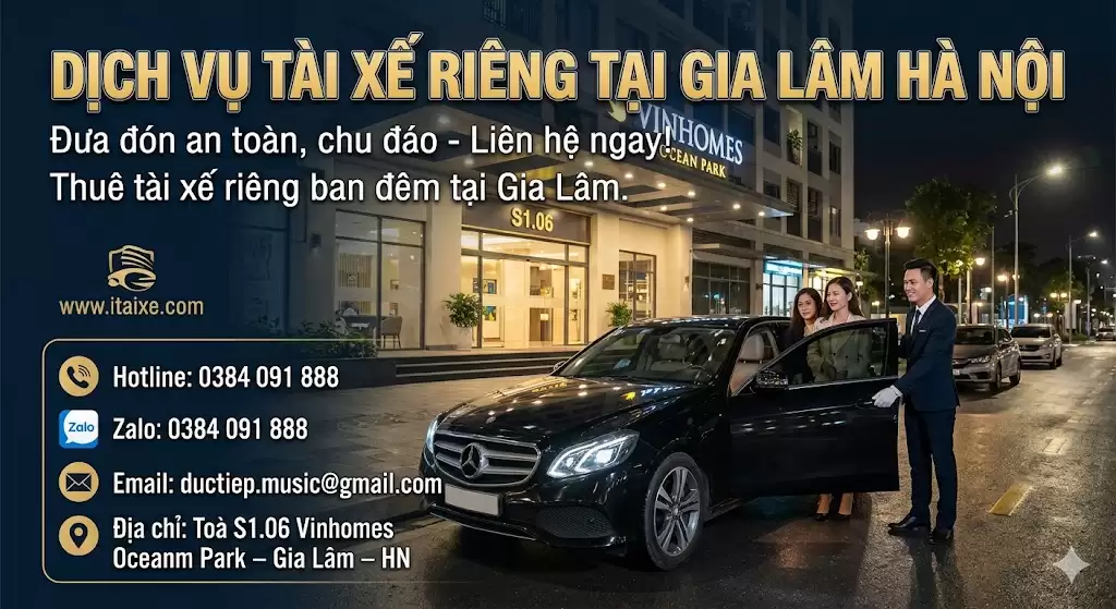 Thuê tài xế đi tỉnh ban đêm tại Gia Lâm