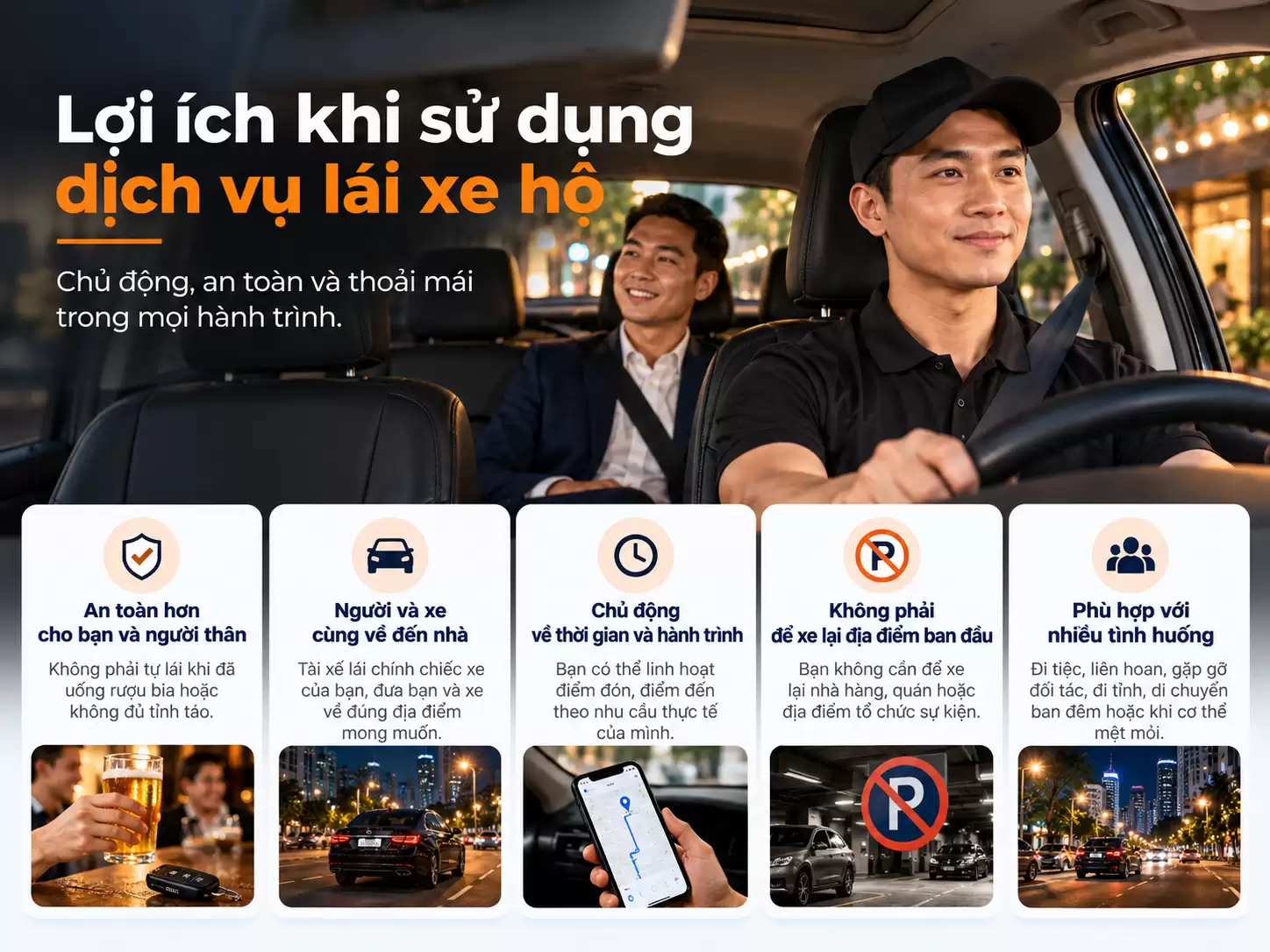 Lợi ích khi sử dụng dịch vụ tài lái hộ